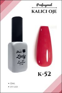 Freelady K-52 Kırmızı Parlak Kalıcı Oje