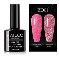 NailCo Disko Reflective NC085 Pembe Işıltılı Kalıcı Simli Oje
