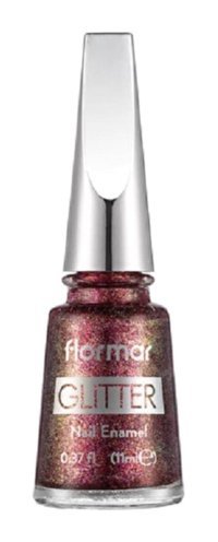 Flormar Glitter Nail Enamel 31 Bordo Işıltılı Simli Oje