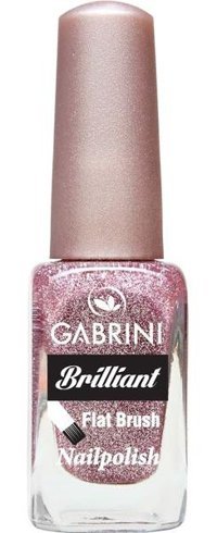 Gabrini Flat Brush B12 Pembe Işıltılı Simli Oje