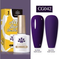 Born Pretty Silky White Serisi CG042 Mor Mat Kalıcı Oje