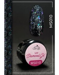 Cr-Oje Vip Diamond MS010 Çok Renkli Işıltılı Kalıcı Simli Jel Oje