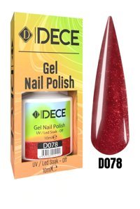 Dece D078 Kırmızı Işıltılı Kalıcı Simli Oje
