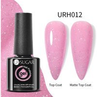 Ursugar Color Base URH012 Pembe Işıltılı Kalıcı Simli Oje