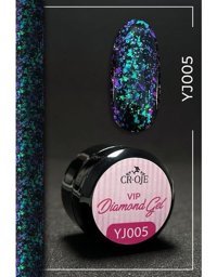 Cr-Oje Vip Diamond YJ005 Çok Renkli Işıltılı Kalıcı Simli Jel Oje