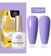 Born Pretty Silky White Serisi CG049 Mor Mat Kalıcı Oje