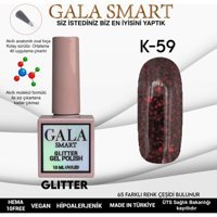 Gala Smart Glitter K59 Mor Işıltılı Kalıcı Simli Oje