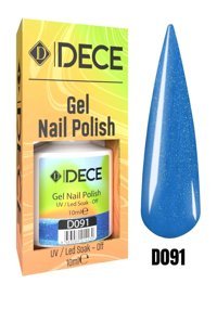 Dece D091 Mavi Sedefli Kalıcı Simli Oje