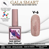 Gala Smart Vitraj V6 Lila Işıltılı Kalıcı Simli Oje
