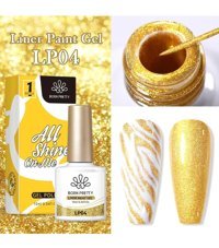 Born Pretty Liner Paint LP04 Altın Sarısı Işıltılı Kalıcı Simli Oje