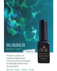 Cr-Oje Rubber Base Beyaz Parlak Kalıcı Oje
