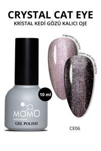 Momo Crystal CE06 Pembe Işıltılı Kalıcı Simli Oje