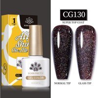 Born Pretty Pro Silky White Series CG130 Siyah Işıltılı Kalıcı Simli Oje