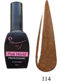 Pink World S114 Kahverengi Sedefli Kalıcı Simli Oje
