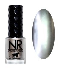 Nail Republic Stamping 03 Gri Metalik Kalıcı Simli Oje