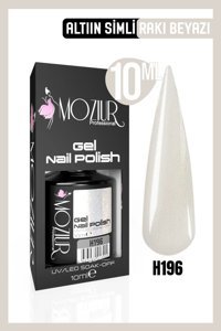 Moziur H196 Beyaz Işıltılı Kalıcı Oje