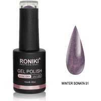 Roniki Winter Sonata 51 Mor Işıltılı Kalıcı Simli Oje