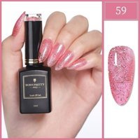 Born Pretty Pro Gold Serisi 59 Pembe Işıltılı Kalıcı Simli Oje