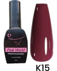 Pink World K15 Mor Parlak Kalıcı Oje