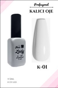 Freelady K-01 Beyaz Parlak Kalıcı Oje