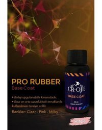 Cr-Oje Rubber Base Pembe Parlak Kalıcı Oje