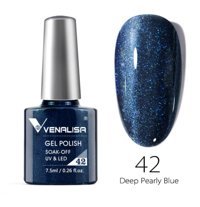 Venalisa Uv Led Deep Pearly Blue 42 Lacivert Işıltılı Kalıcı Simli Oje