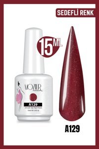 Moziur A129 Bordo Sedefli Kalıcı Simli Oje
