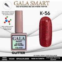 Gala Smart Glitter K56 Kırmızı Işıltılı Kalıcı Simli Oje