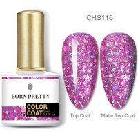 Born Pretty CHS106 Mor Işıltılı Kalıcı Simli Oje