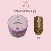 Gala Smart Professional Cream 128 Altın Sarısı Işıltılı Kalıcı Simli Jel Oje
