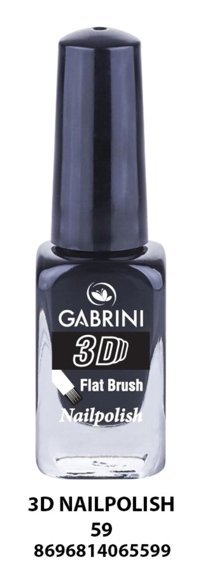 Gabrini 3D 59 Siyah Parlak Oje