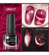 Ursugar Magnetic Pembe Hologram Kalıcı Simli Jel Oje