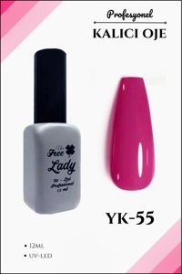 Freelady YK-55 Pembe Parlak Kalıcı Oje