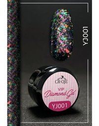 Cr-Oje Vip Diamond YJ001 Çok Renkli Işıltılı Kalıcı Simli Jel Oje