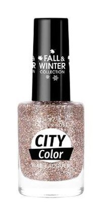 Golden Rose City Color Nail Lacquer 302 Kahverengi Parlak Simli Oje