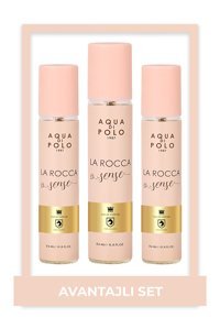 Aqua Di Polo 1987 La Rocca sense 3 Parça Kadın Parfüm Seti EDP 3x24 ml