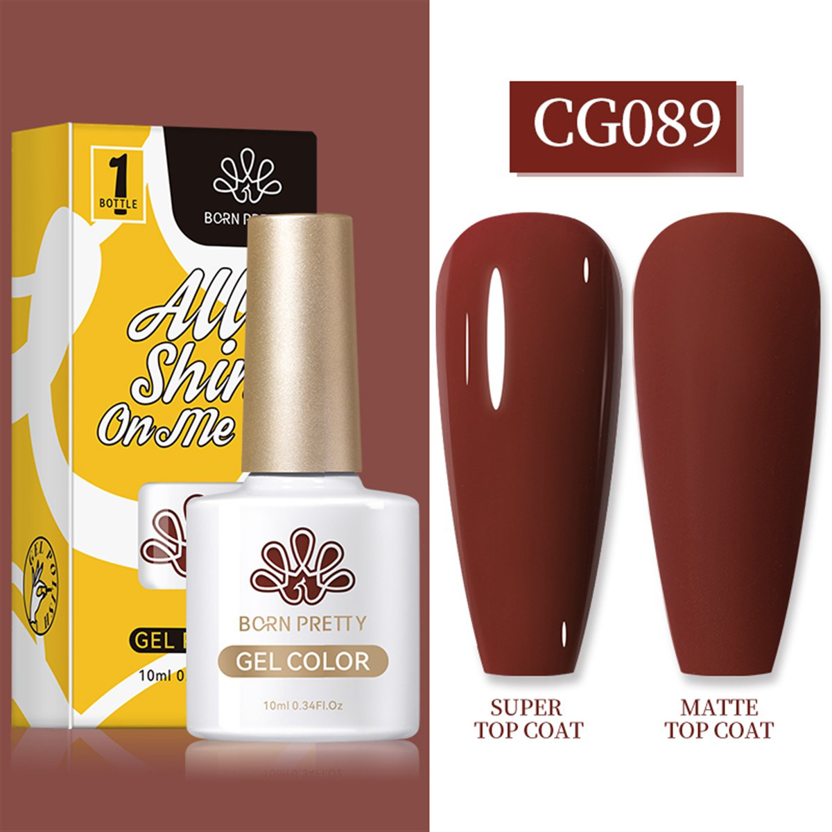 Born Pretty Silky White Serisi CG089 Mor Mat Kalıcı Oje