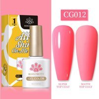 Born Pretty Silky White Serisi CGH12 Pembe Parlak Kalıcı Oje