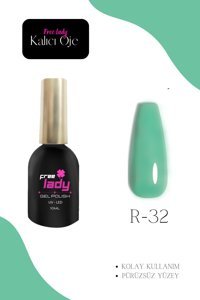 Freelady R-32 Turkuaz - Yeşil Parlak Kalıcı Oje
