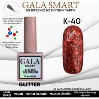 Gala Smart Glitter K40 Kırmızı Işıltılı Kalıcı Simli Oje