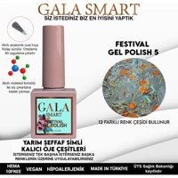 Gala Smart Festival F5 Turuncu Işıltılı Kalıcı Simli Oje