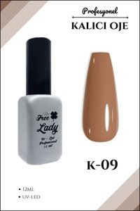 Freelady K-09 Kahverengi Parlak Kalıcı Oje