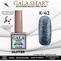 Gala Smart Glitter K43 Gümüş Işıltılı Kalıcı Simli Oje