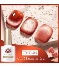Born Pretty Jelly Amber Serisi Kedi Gözü CMC-05 Pembe Işıltılı Kalıcı Simli Oje