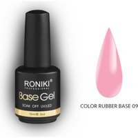 Roniki Rubber Color Base 09 Pembe Parlak Kalıcı Oje