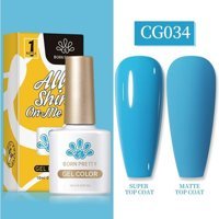 Born Pretty Pro Silky White Series CG034 Mavi Parlak Kalıcı Oje