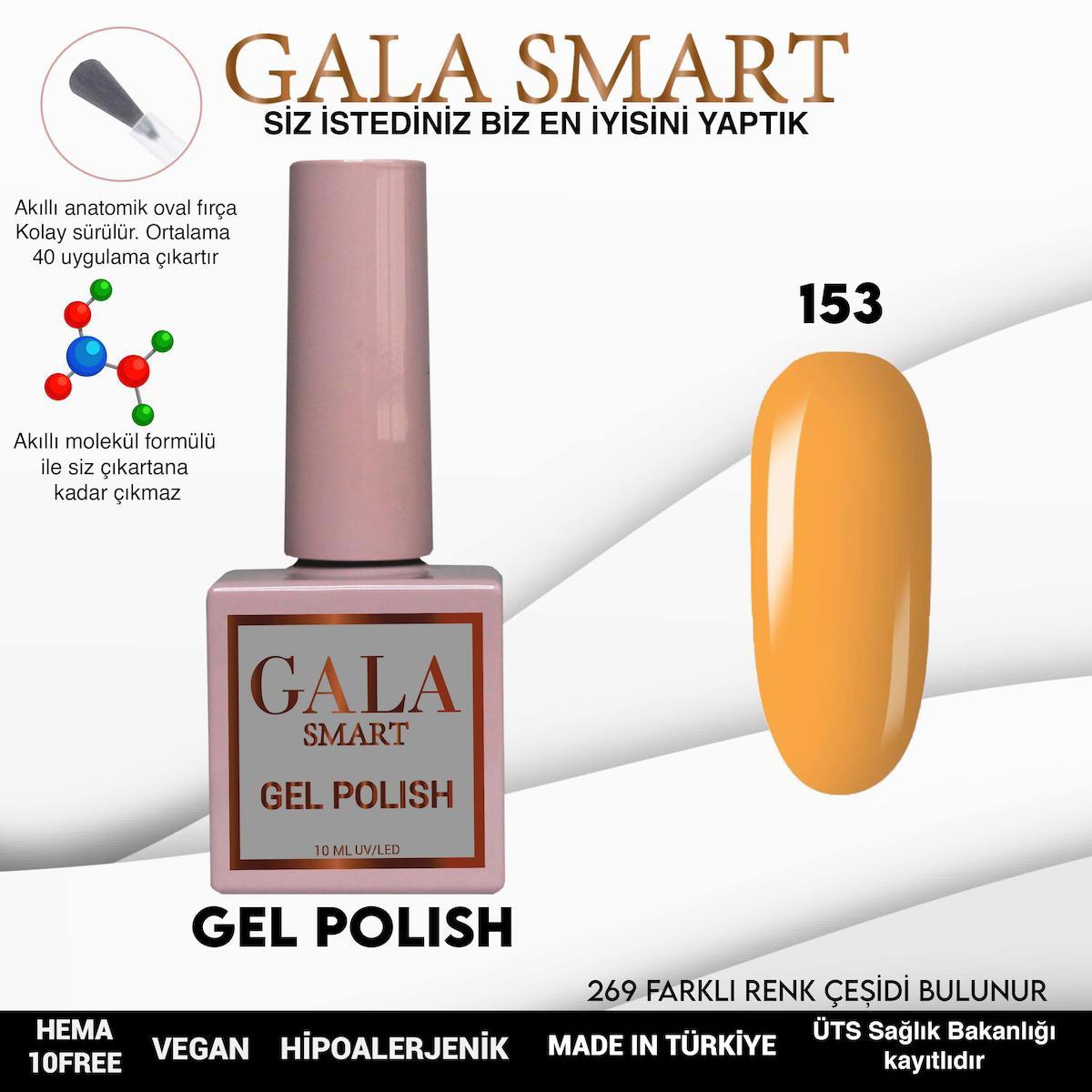 Gala Smart Klasik Seri 153 Krem Parlak Kalıcı Oje