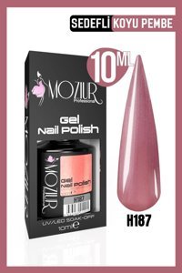 Moziur H187 Pembe Sedefli Kalıcı Oje