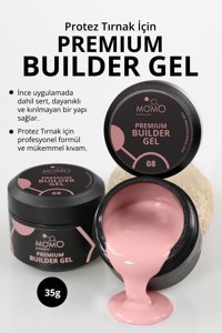 Momo Premium 08 Gül Kurusu Parlak Kalıcı Jel Oje