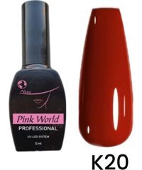 Pink World K20 Bordo Parlak Kalıcı Oje